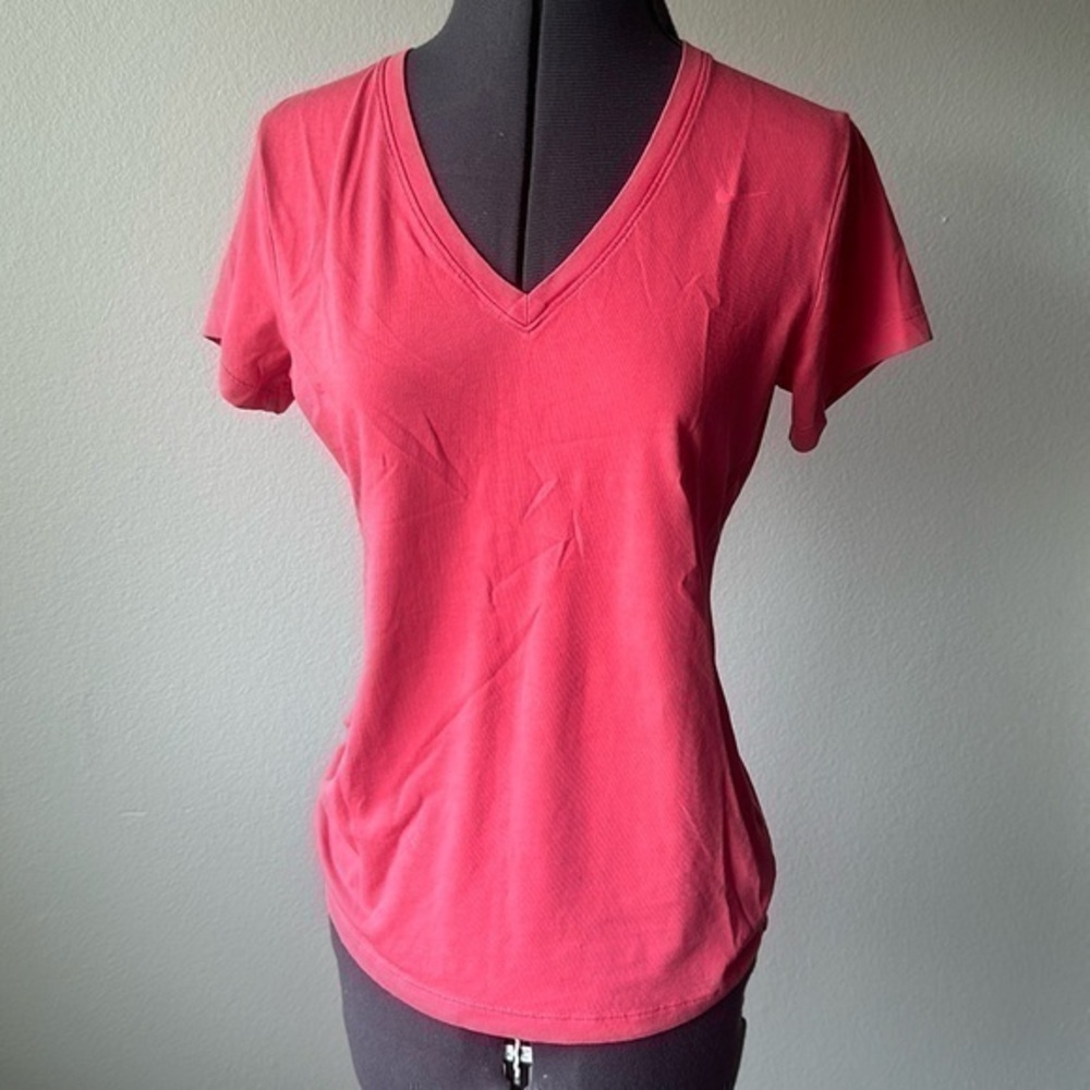Nike top dry, fit color, coral V-neck size medium